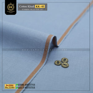 KK-45 Summer Cotton Khadi Khaddar of Kamalia made with 100% Pure Cotton Khaddar