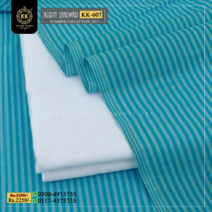 KK-607 Lining Kamalia Khaddar Kurta Shalwar made with 100% Pure Dyed Yard Cotton Kamalia Khaddar