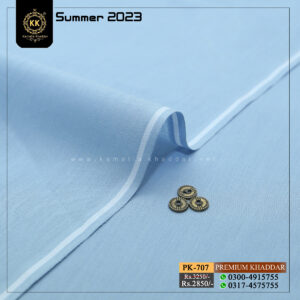 PK-707 Kamalia Khaddar is made with 100% Pure Cotton Khaddar. Clad yourself in the bright colors of this soft comfortable earthy texture Summer Khadi Cotton Kamalia Khaddar 2023 and be admired in the summer season.