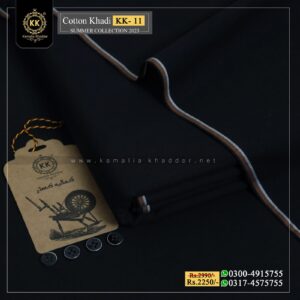 KK-11 Black Kamalia Khaddar Summer Collection