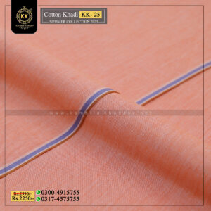 KK-25 Summer Cotton Khadi Khaddar of Kamalia made with 100% Pure Cotton Khaddar