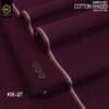 KK-27 Maroon Red Summer Khaddar Of Kamalia Royal made with 100% Pure Cotton Khaddar