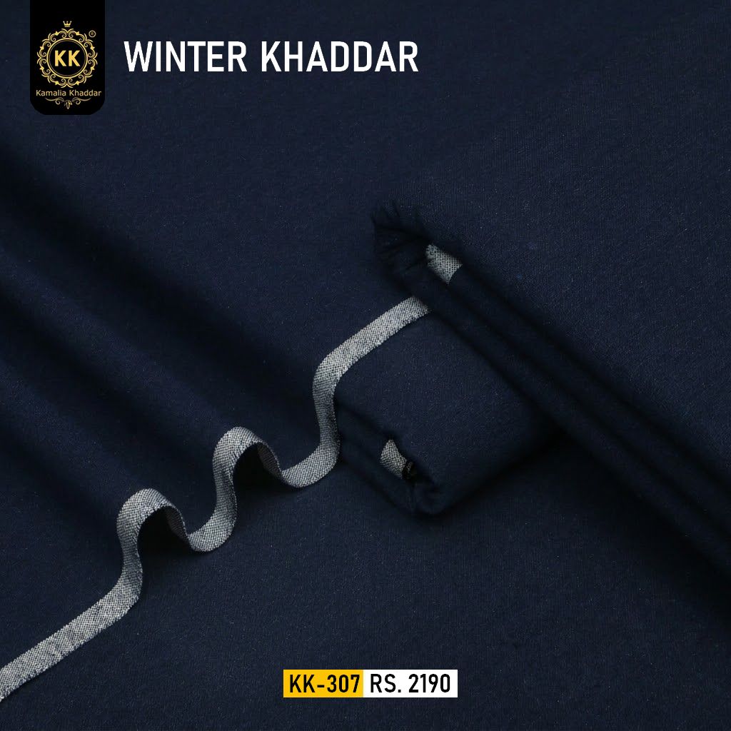 KK-307 Navy Blue Kamalia Khaddar Winter Heritage Khaddi Khaddar Introducing the Kamalia Khaddar Heritage Khadi Khaddar Collection 2026–2027 — our timeless starting-range winter fabric, created for those who appreciate authentic Khadi craftsmanship, natural comfort and classic Pakistani textile tradition.