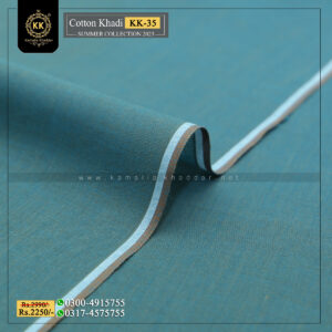 KK-35 Summer Cotton Khadi Khaddar of Kamalia made with 100% Pure Cotton Khaddar