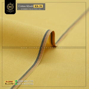 KK-36 Summer Cotton Khadi Khaddar of Kamalia made with 100% Pure Cotton Khaddar