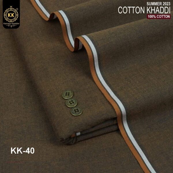KK-40 Summer Cotton Khadi Khaddar of Kamalia made with 100% Pure Cotton Khaddar