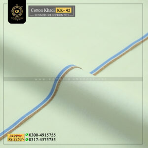 KK-42 Summer Cotton Khadi Khaddar of Kamalia made with 100% Pure Cotton Khaddar