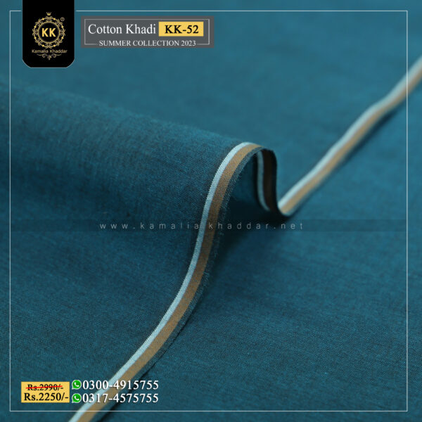 KK-52 Zink Summer Cotton Khadi Khaddar of Kamalia made with 100% Pure Cotton Khaddar