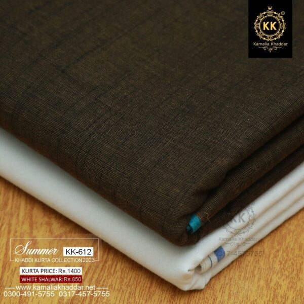 KK-612 Designer Kamalia Khaddar Kurta Shalwar made with 100% Pure Dyed Yard Cotton Kamalia Khaddar