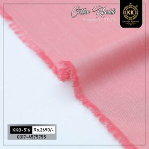 KKO-516 Baby Pink Ferozi Premium Organza Kamalia Premium Khaddar is made with 100% Pure Cotton Khaddar. Clad yourself in the bright colors of this soft comfortable earthy texture Summer Khadi Cotton Kamalia Khaddar 2023 and be admired in the summer season.