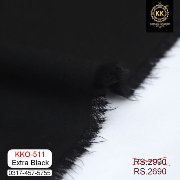 KKO-511 Black Premium Organza Kamalia Premium Khaddar is made with 100% Pure Cotton Khaddar. Clad yourself in the bright colors of this soft comfortable earthy texture Summer Khadi Cotton Kamalia Khaddar 2023 and be admired in the summer season.