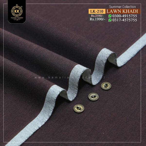 LK-210 Lawn Khadi Khaddar of Kamalia made with 100% Pure Cotton Khaddar. Clad yourself in the bright colors of this soft comfortable earthy texture Summer Khadi Cotton Kamalia Khaddar 2023 and be admired in the summer season.