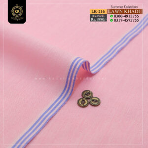 LK-216 Denium Blue Lawn Khadi Khaddar of Kamalia made with 100% Pure Cotton Khaddar. Clad yourself in the bright colors of this soft comfortable earthy texture Summer Khadi Cotton Kamalia Khaddar 2023 and be admired in the summer season.