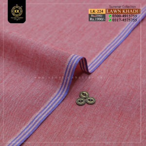LK-224 Lawn Khadi Khaddar of Kamalia made with 100% Pure Cotton Khaddar. Clad yourself in the bright colors of this soft comfortable earthy texture Summer Khadi Cotton Kamalia Khaddar 2023 and be admired in the summer season.