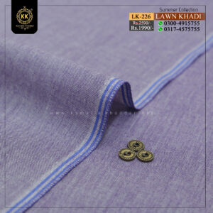 LK-226 Lawn Khadi Khaddar of Kamalia made with 100% Pure Cotton Khaddar. Clad yourself in the bright colors of this soft comfortable earthy texture Summer Khadi Cotton Kamalia Khaddar 2023 and be admired in the summer season.