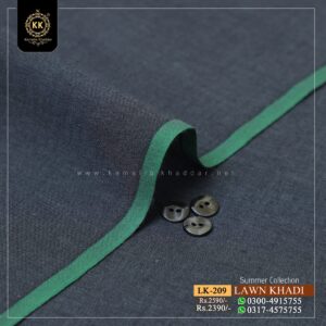 2023 Summer: LK-209 Lawn Khadi Cotton Khaddar