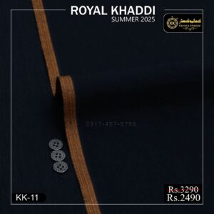 KK-11 Black Royal Khaddi Summer Khaddar