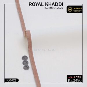 KK-02 Off-White Kamalia Khaddar Summer Collection