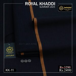 KK-11 Black Royal Khaddi Summer Khaddar