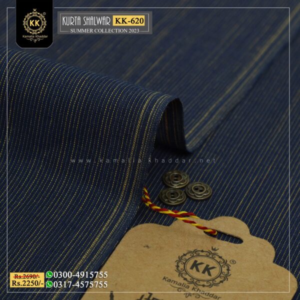 KK-620 Designer Khaddar Kurta With White Shalwar Kamalia Khaddar Summer Collection