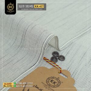 KK-627 Designer Khaddar Kurta With White Shalwar Kamalia Khaddar Summer Collecton