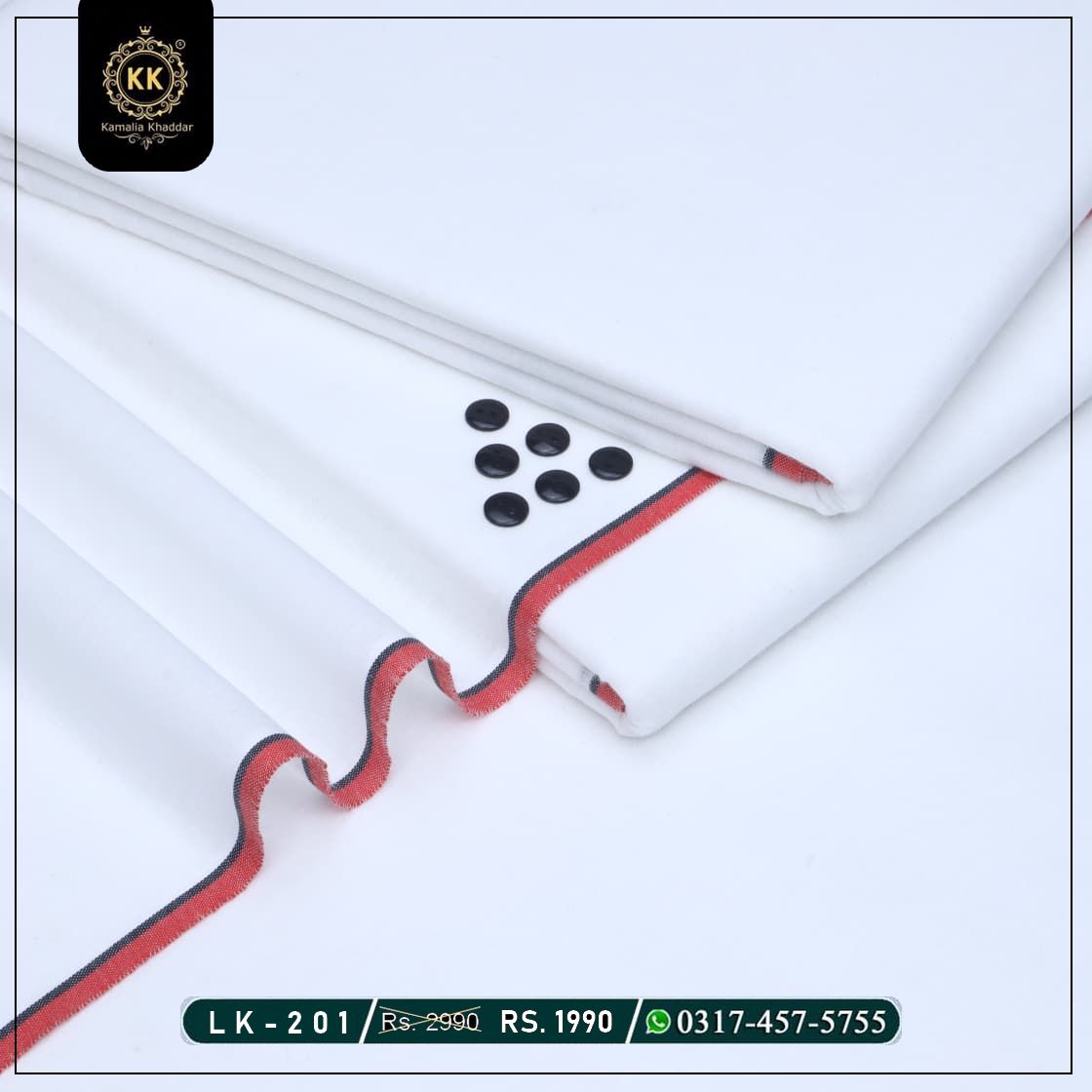 LK-201 Pure White Lawn Summer Kamalia Khaddar Collection Kamalia Khaddar is known for commitment to high-quality, sustainable, and eco-friendly fabrics, so.here comes another collection. We have officially launched Kamalia Khaddar Royal Khaddi Summer Collection 2026, bringing a fresh wave of vibrant, organic options to the fashion world. This is best option for Men Shalwar Kameez for Eid, or Shalwar Kameez Designs For Men For Wedding in Pakistan.