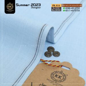 PK-816 Premium Slub Designer Summer Khaddar Kamalia Khaddar Summer Collection