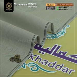 PK-824 Premium Slub Designer Summer Khaddar Summer Khaddar Collection