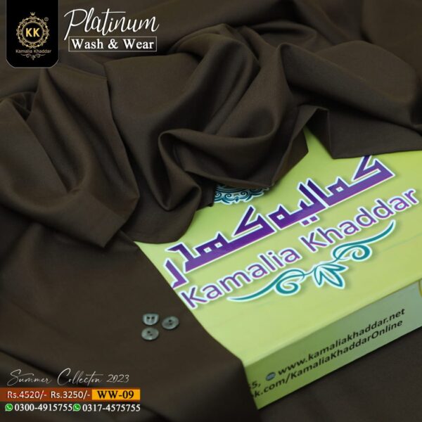 WW-09 Wash n Wear Shalwar Kameez Fabric by Kamalia Khaddar