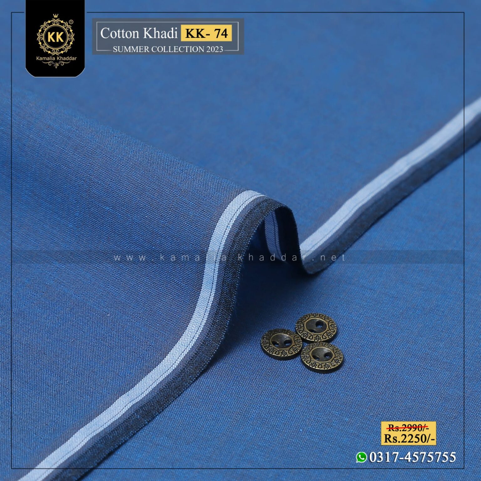 KK-74 Kamalia Khaddar Summer Collection