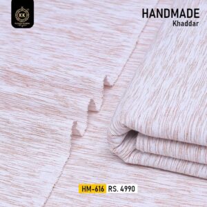 The yarn of Kamalia Handmade Khaddi Khaddar is prepared through the traditional Charkha-spinning process, every thread carries the natural irregularities and individuality that make handmade fabric different from mass-produced machine-made cloth.