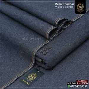 MK-240 Malaysia Grey Khaddar Winter Collection 2024-25