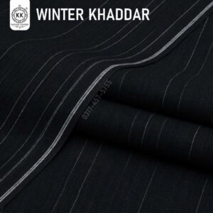 Kamalia Khaddar Fancy Designer Khaddar Winter Collection 2026 has been launched. There are white lines in this fancy black Khaddar Suit. This Kamalia Khaddar Winter suit is ideal for Eid, and other festivals in this winter 2026-27.