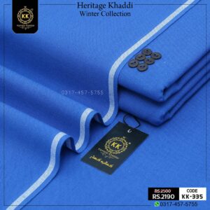 KK-335 Royal Blue Khaddar Winter Collection 2024-25
