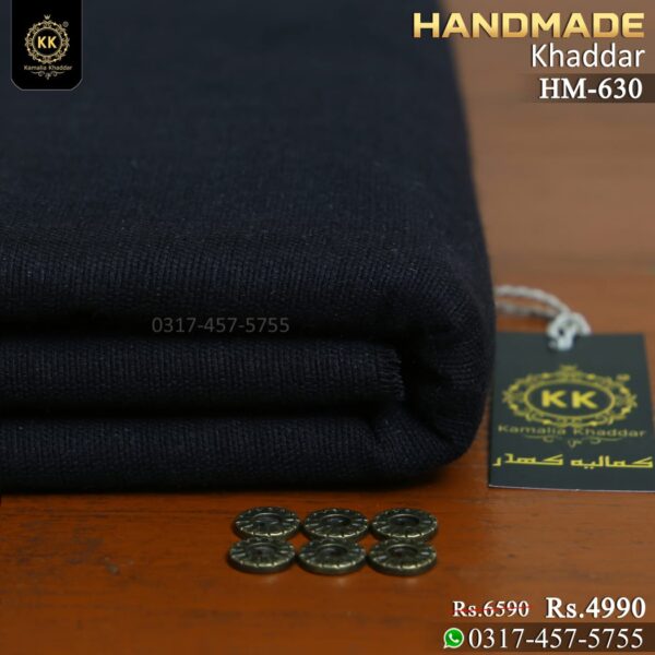 Winter Handicraft Series: HM-630 Natural Black HANDMADE Khadi Khaddar Kamalia Khaddar Handmade Winter Khaddar Collection 2023 has been launched. As consumers seek handmade and homemade fabric alternatives, the spotlight is shifting towards Khadi Khaddar.