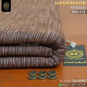 Winter Handicraft Series: HM-638 Natural Black HANDMADE Khadi Khaddar Kamalia Khaddar Handmade Winter Khaddar Collection 2023 has been launched. As consumers seek handmade and homemade fabric alternatives, the spotlight is shifting towards Khadi Khaddar.