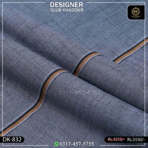 DK-832 Slub Malaysia Grey Designer Summer Khaddar