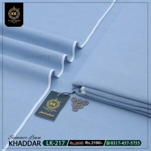 LK-217 Grey Summer Lawn Khadi Khaddar
