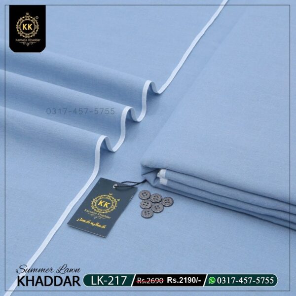 LK-217 Grey Summer Lawn Khadi Khaddar
