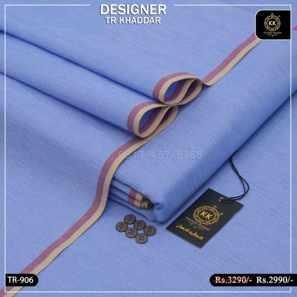 TR-906 Sky Blue Designer TR Khaddar Summer 2025