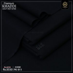 PK-911 Premium Black Winter Khaddar