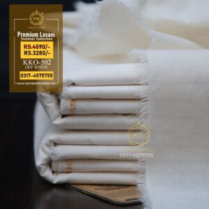 KKO-502 Off-White Premium Lasani Summer Khaddar