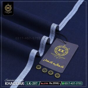 LK-207 Navy Blue Summer Lawn Khaddar