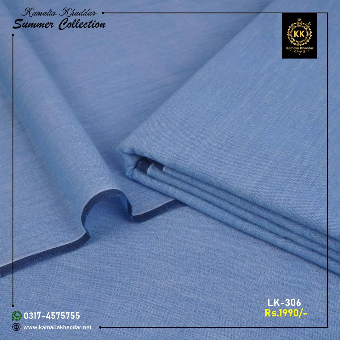 LK-306 Sky Blue Summer Lawn Khaddar LK-306 Sky Blue Summer Lawn Khaddar