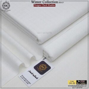 KK Premium is real premium. This is the highest quality and most premium khaddar fabric which a power-khadi can produce. We have used semi khadi production because it is more robust and consistent in quality. This latest Winter Khaddar Collection 2026 promises to deliver comfort, style, and sophistication, all while remaining dedicated to the values of sustainability and ethical fashion.